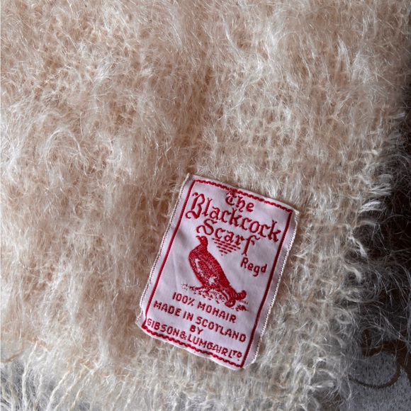 Vintage creamy off white Beige Mohair Wool Scarf dreamy warmth very sexy - Picture 5 of 5